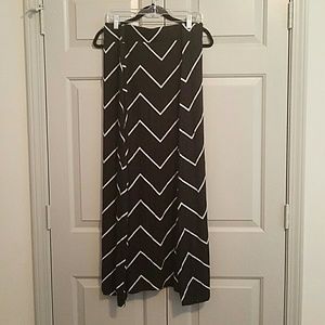 Chevron maxi skirt